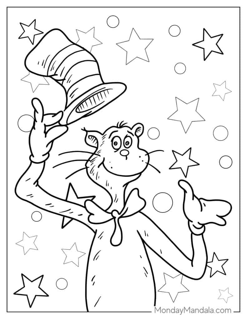 20 Cat In The Hat Coloring Pages Free PDF Printables 20 Cat In The Hat Coloring Pages Free PDF Printables
