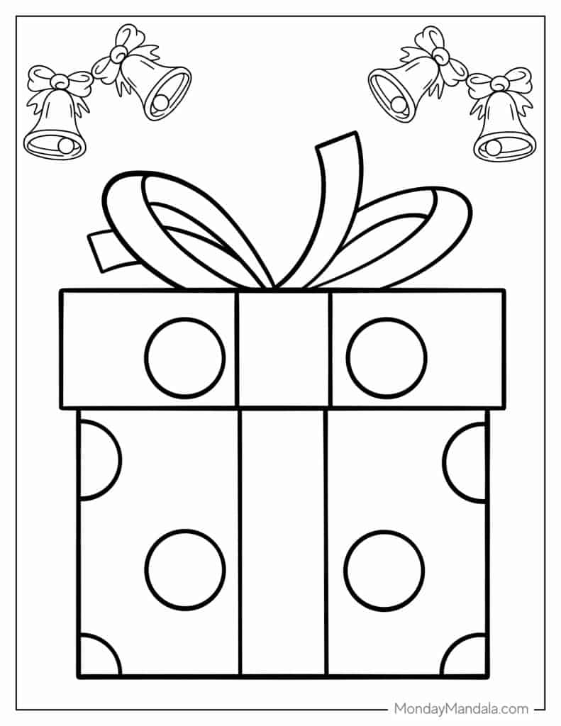 present coloring page