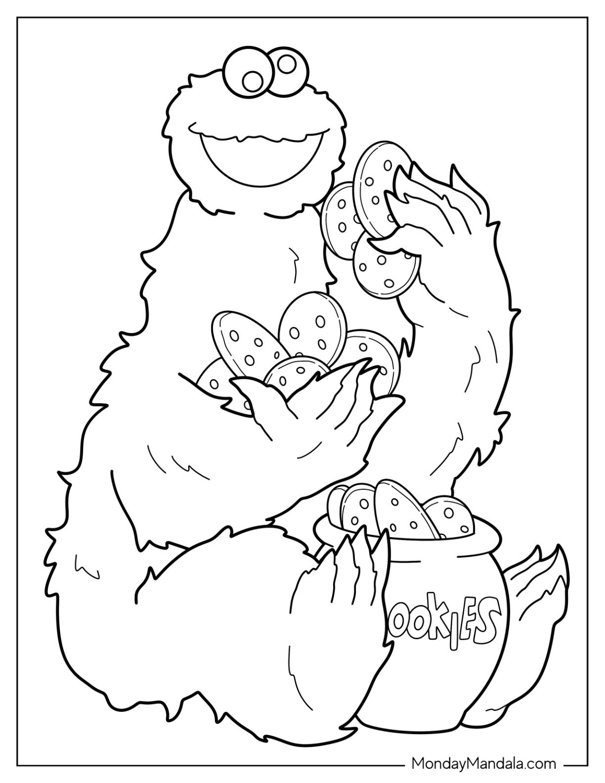 20 Cookie Monster Coloring Pages Free PDF Printables 