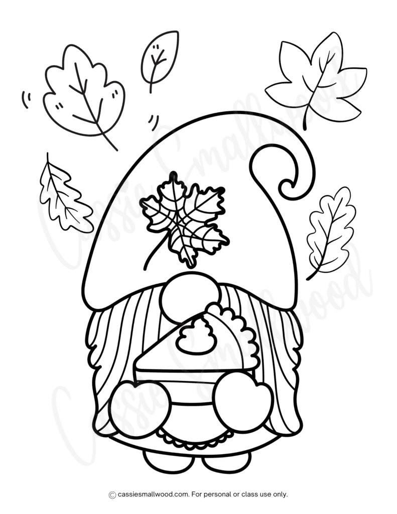 20 CUTE Gnome Coloring Pages Cassie Smallwood
