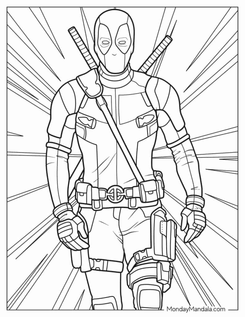 deadpool and wolverine coloring pages