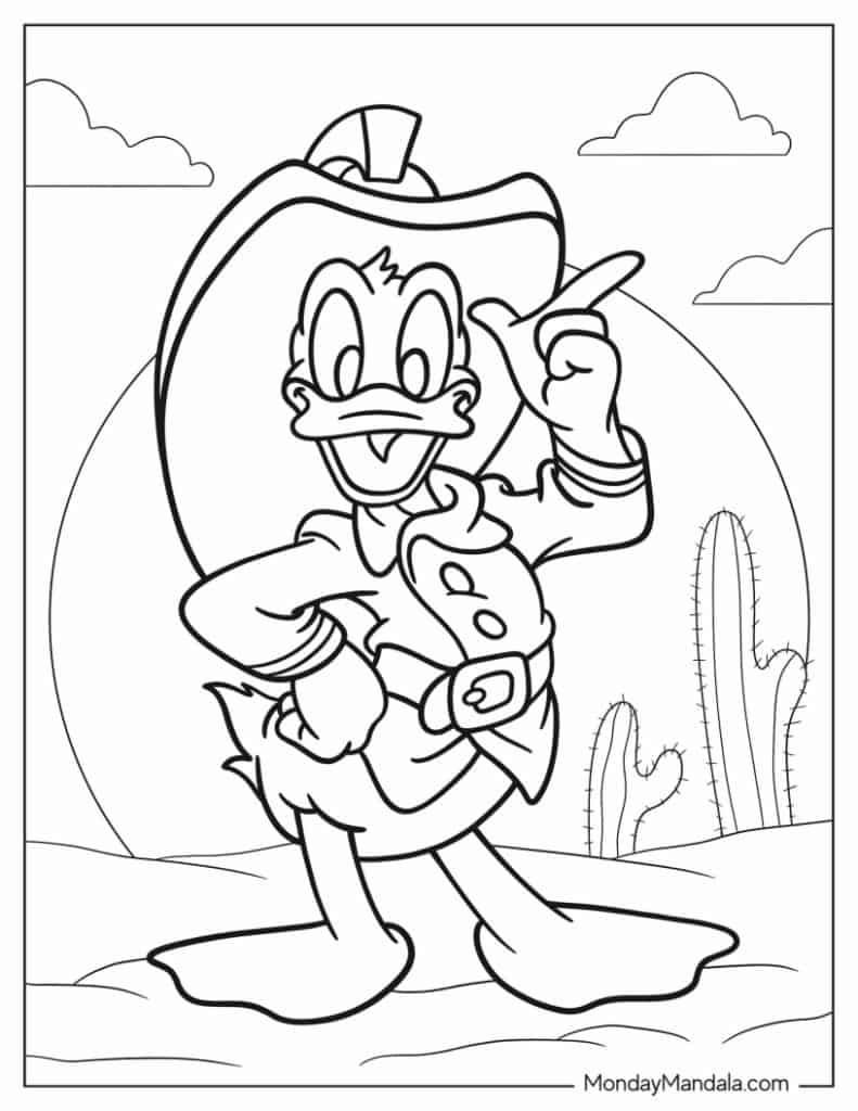 donald duck coloring pages