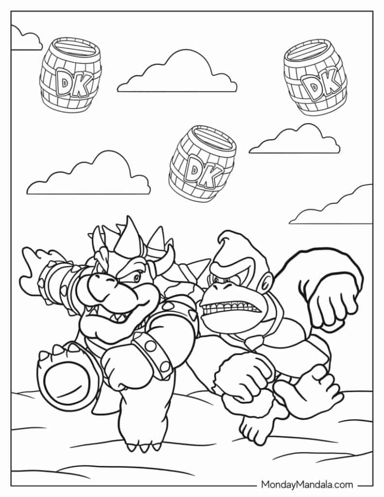 donkey kong coloring pages donkey kong coloring pages