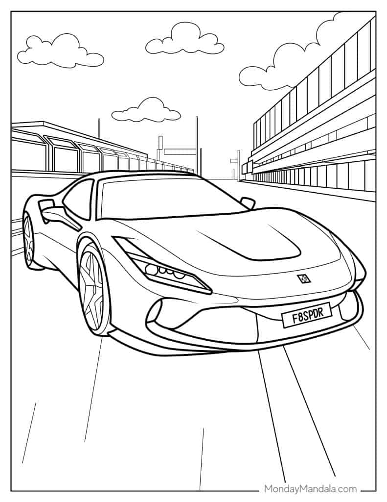 ferrari coloring pages ferrari coloring pages