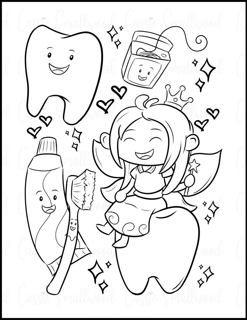 20 Fun Tooth Fairy Coloring Pages FREE Printables Cassie Smallwood
