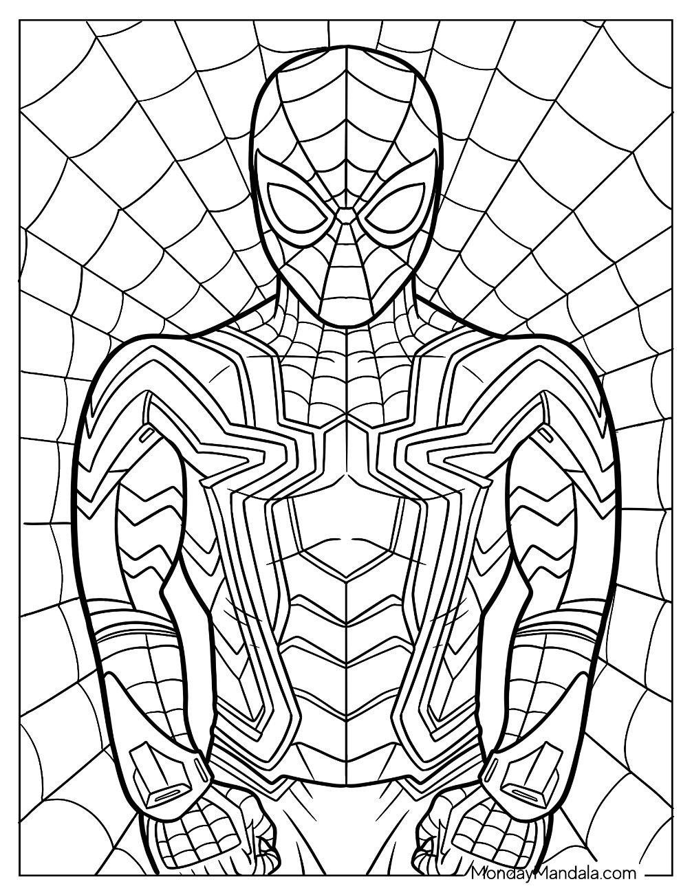 iron spider coloring pages
