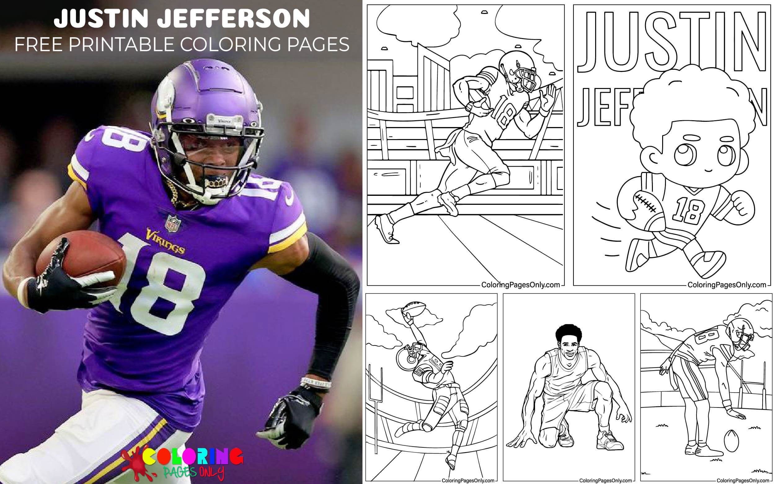 justin jefferson coloring pages