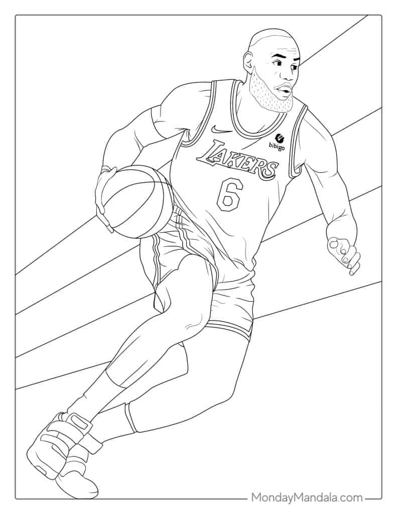 coloring pages nba
