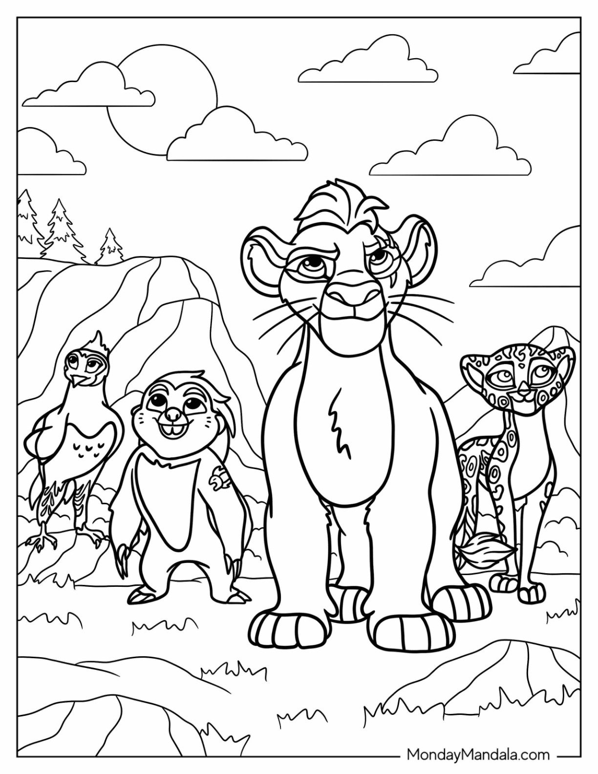 20 Lion Guard Coloring Pages Free PDF Printables 
