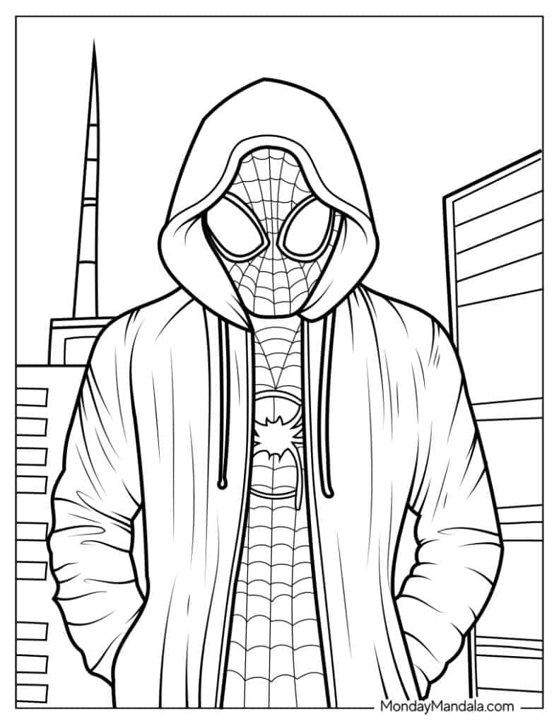 miles morales coloring pages
