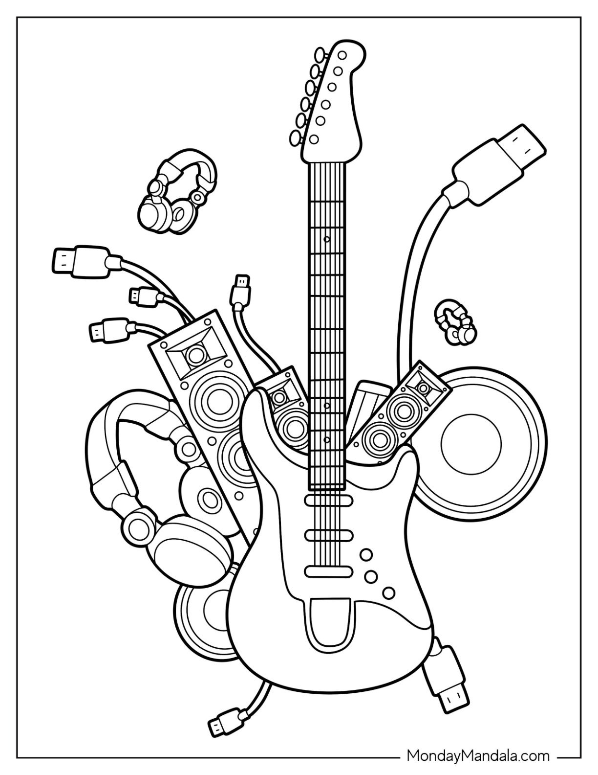 music coloring pages
