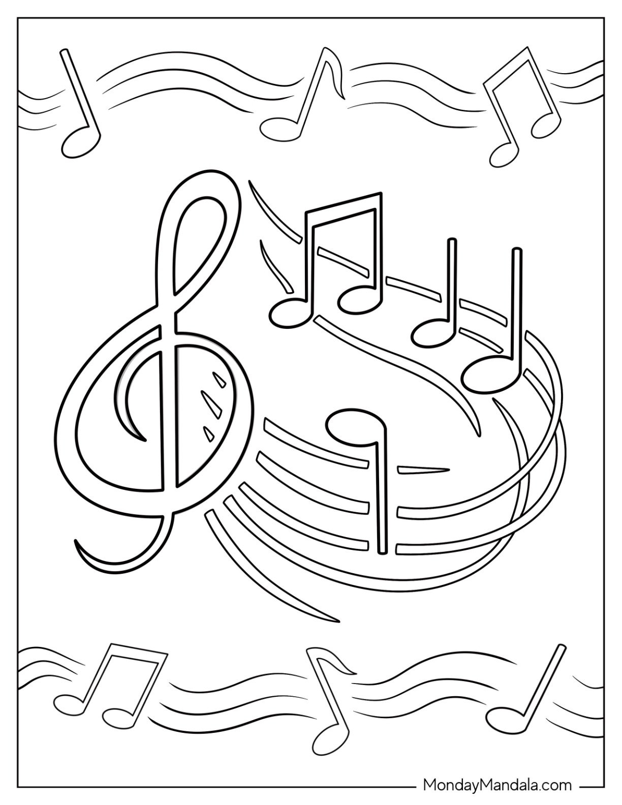 coloring pages of music