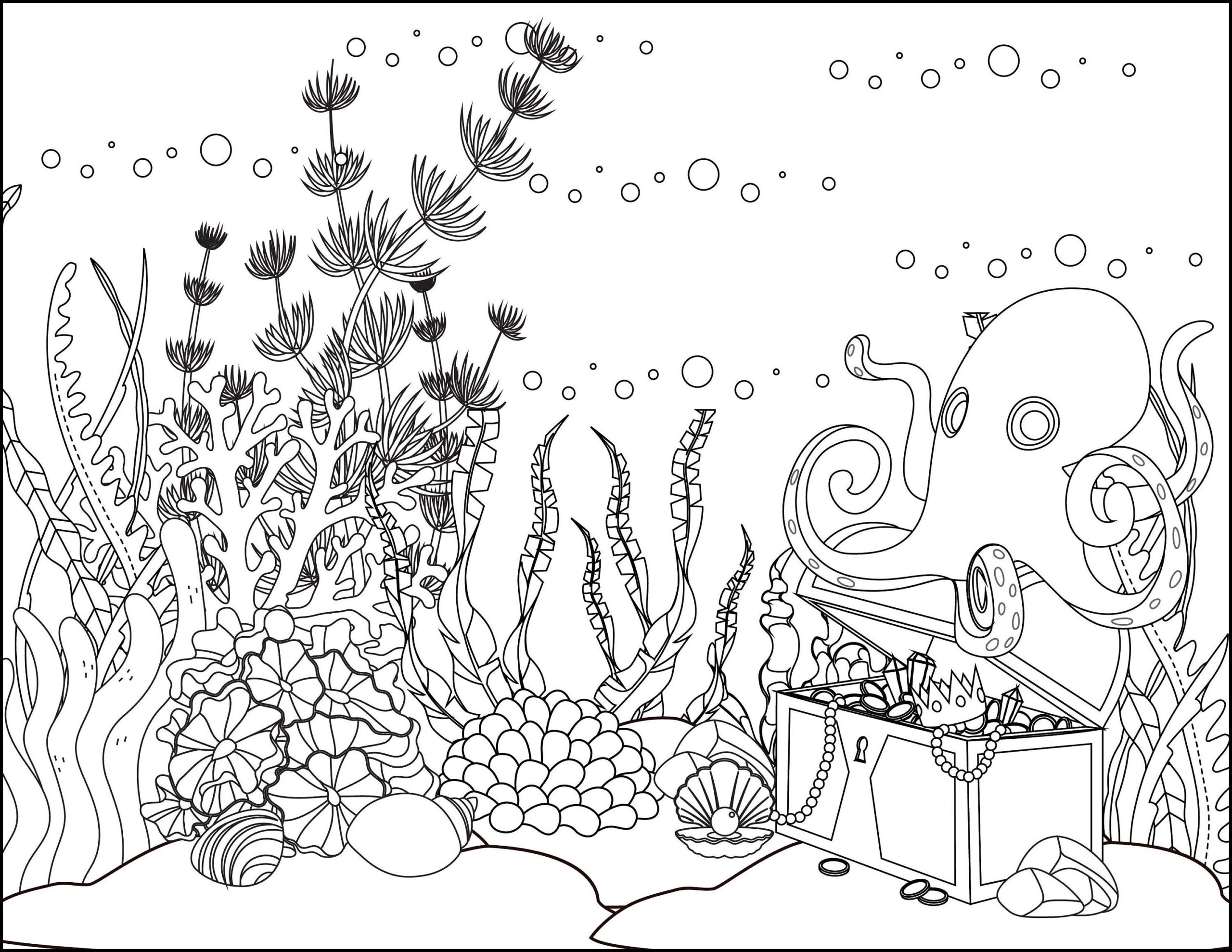 ocean coloring page