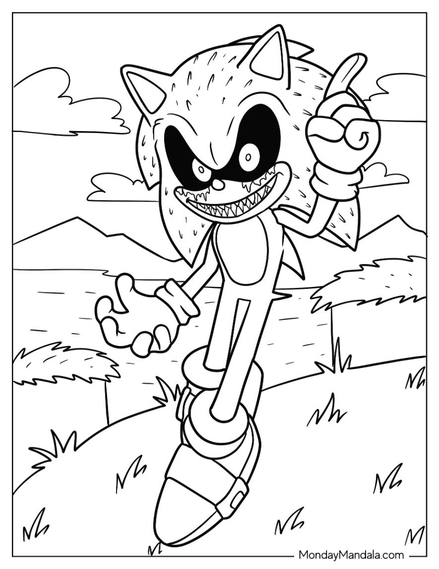 sonic hedgehog coloring pages printable