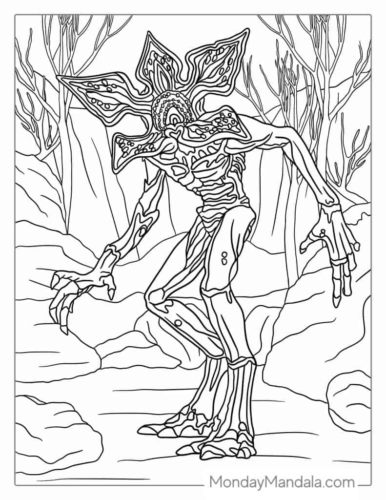 stranger things coloring pages
