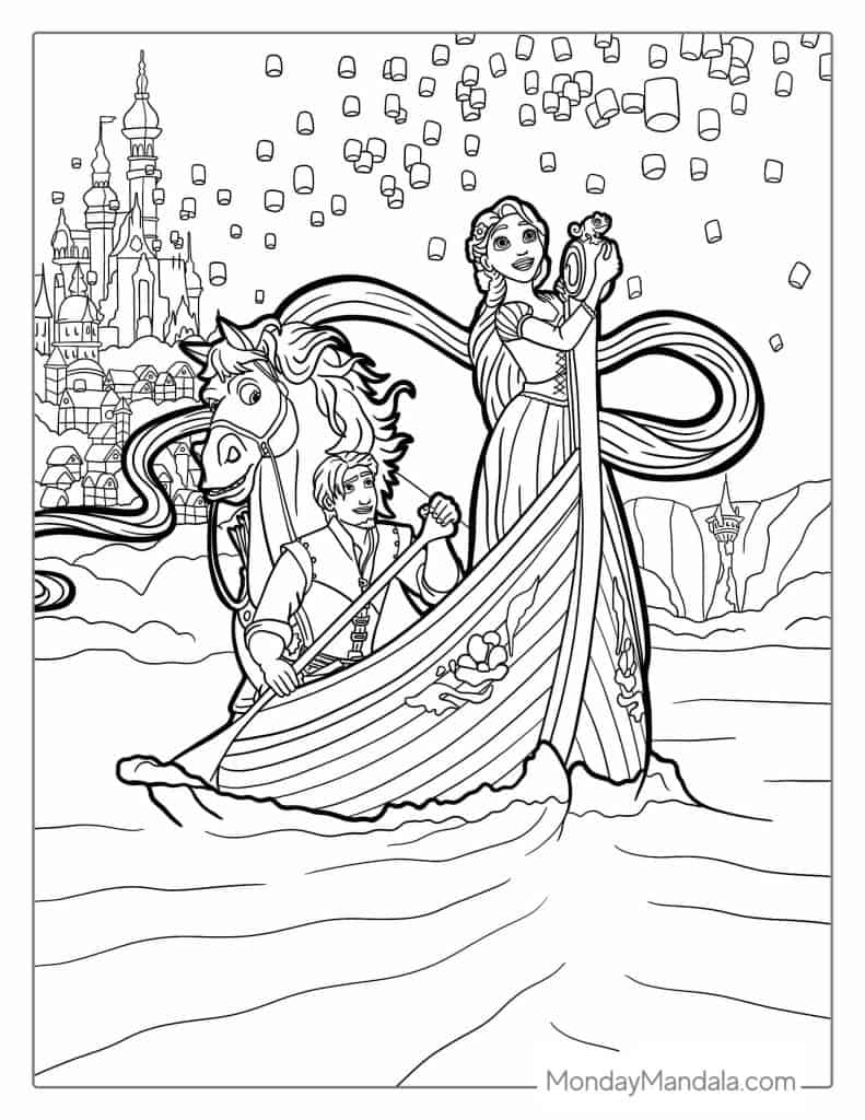 20 Tangled Coloring Pages Free PDF Printables 