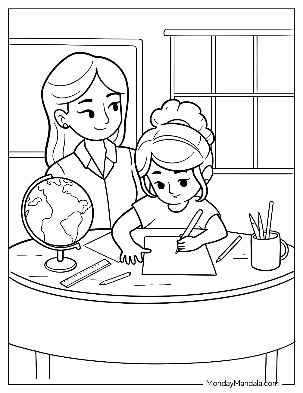 20 Teacher Coloring Pages Free PDF Printables 