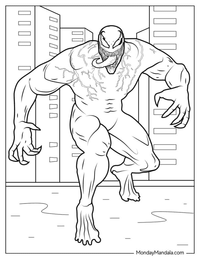 20 Venom Coloring Pages Free PDF Printables