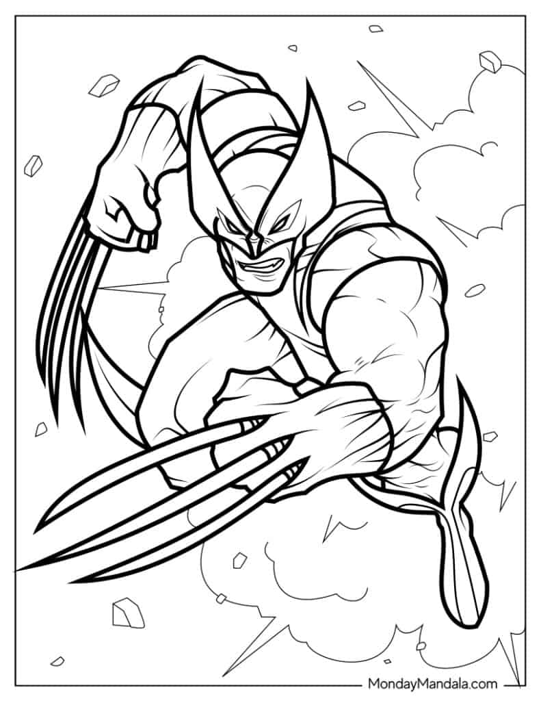 20 Wolverine Coloring Pages Free PDF Printables