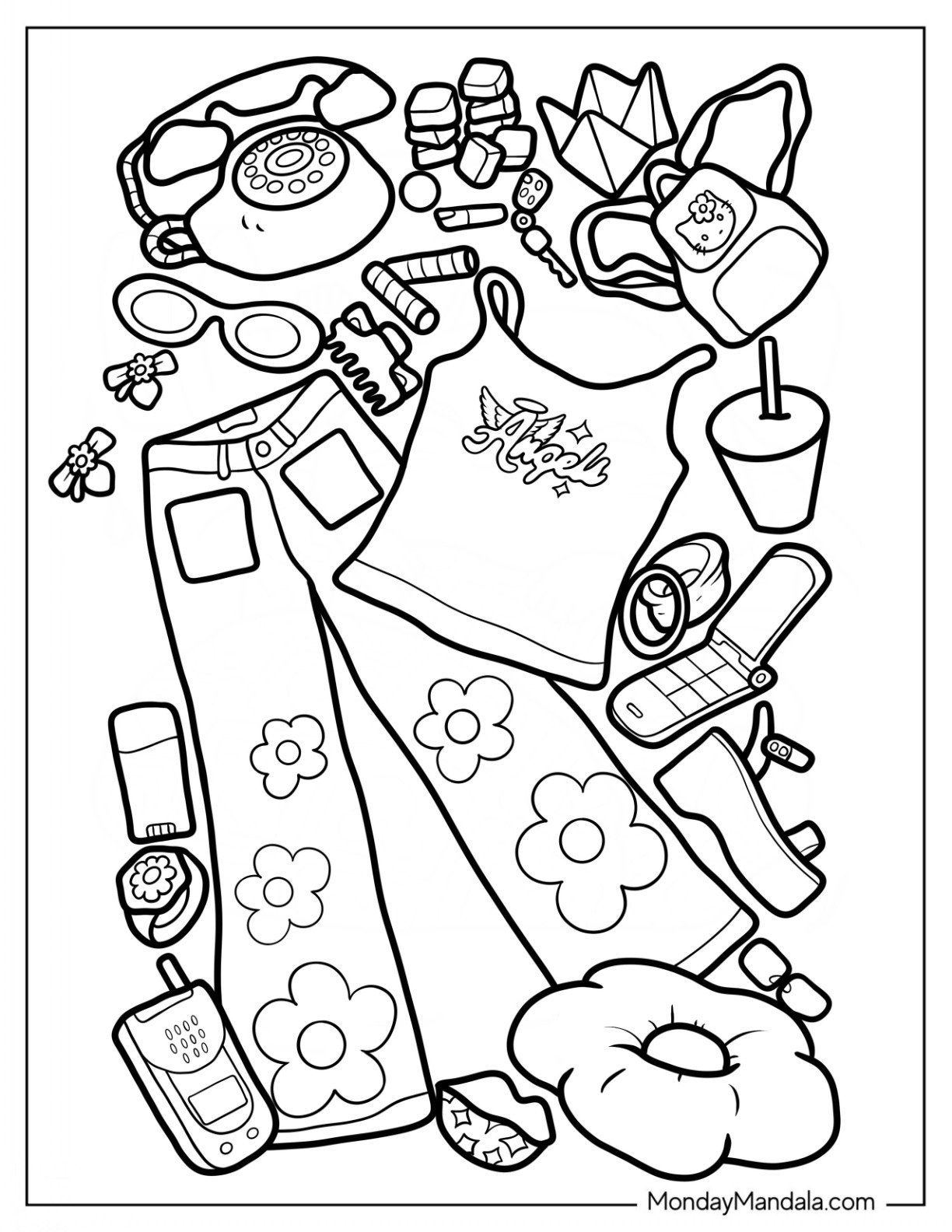 20 Y2K Coloring Pages Free PDF Printables 