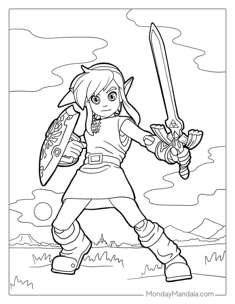 20 Zelda Coloring Pages Free PDF Printables