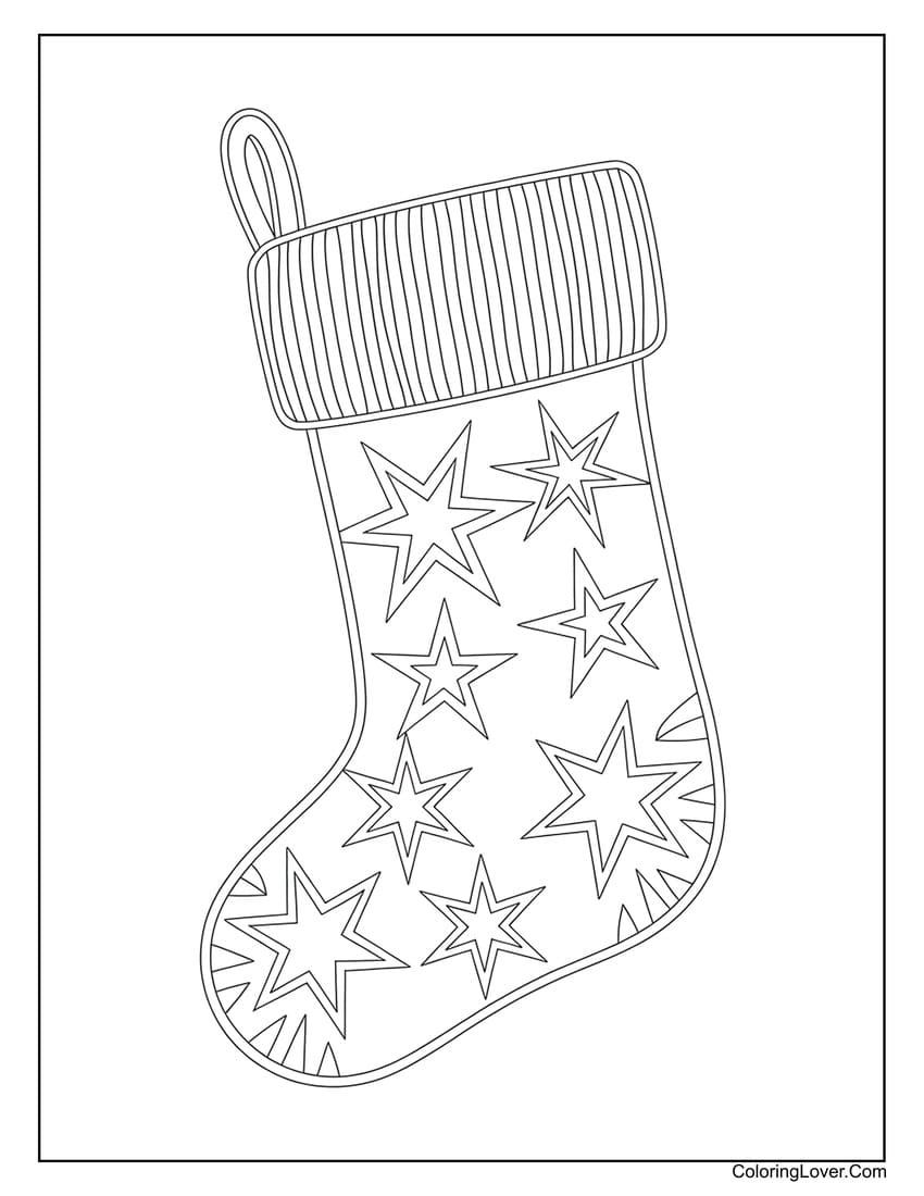 21 Christmas Stocking Coloring Pages Free Printables For All Ages 