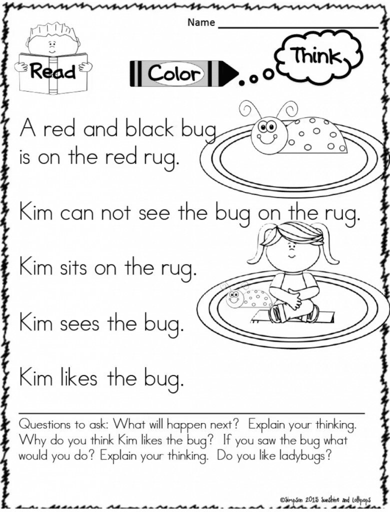 1st grade english worksheets