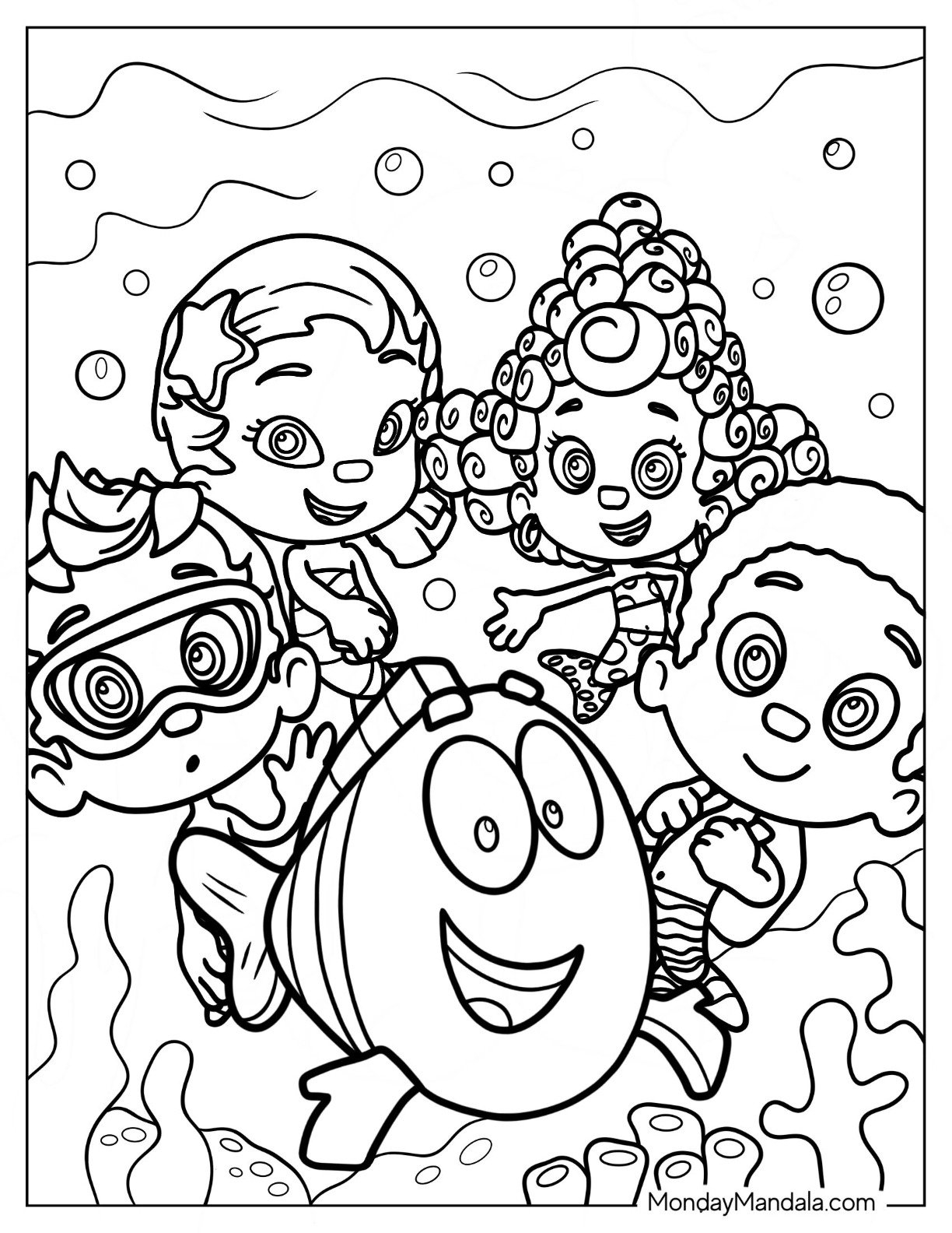 22 Bubble Guppies Coloring Pages Free PDF Printables 