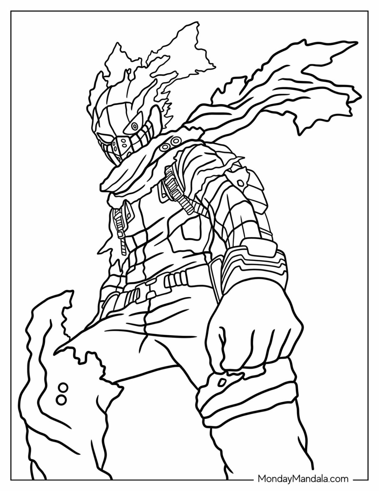 deku coloring pages