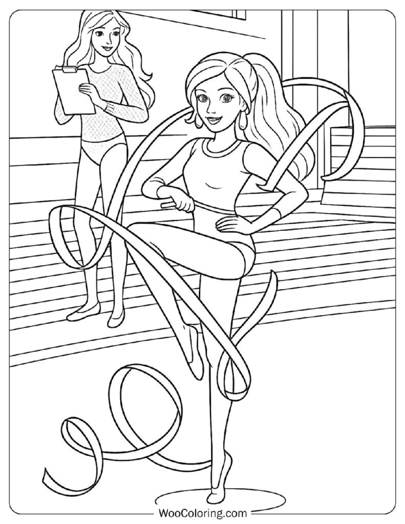 22 Gymnastics Coloring Pages Free PDF To Print Woo Coloring