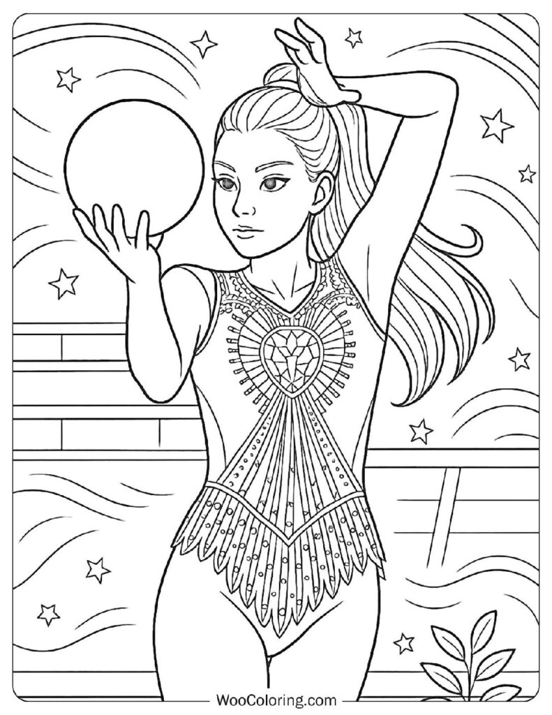 gymnastics coloring page
