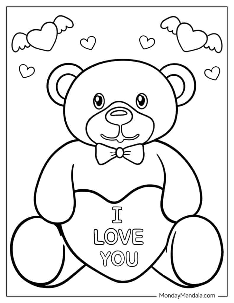 i love you coloring pages