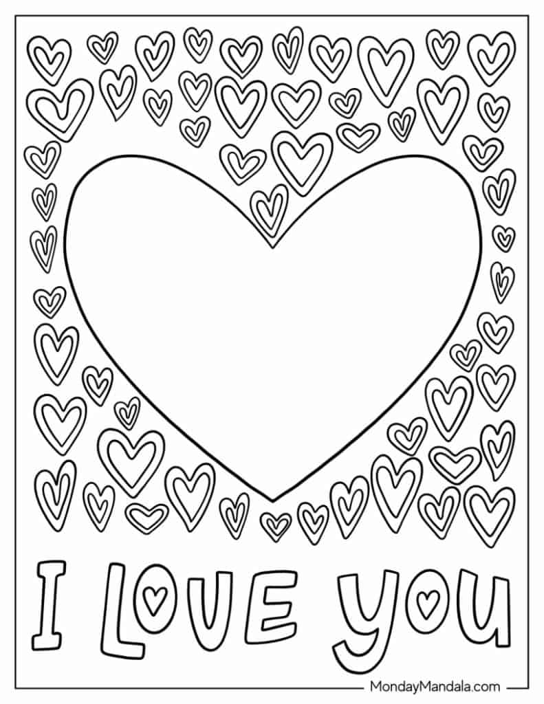 22 I Love You Coloring Pages Free PDF Printables 