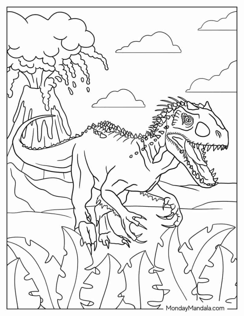 indominus rex coloring page indominus rex coloring page