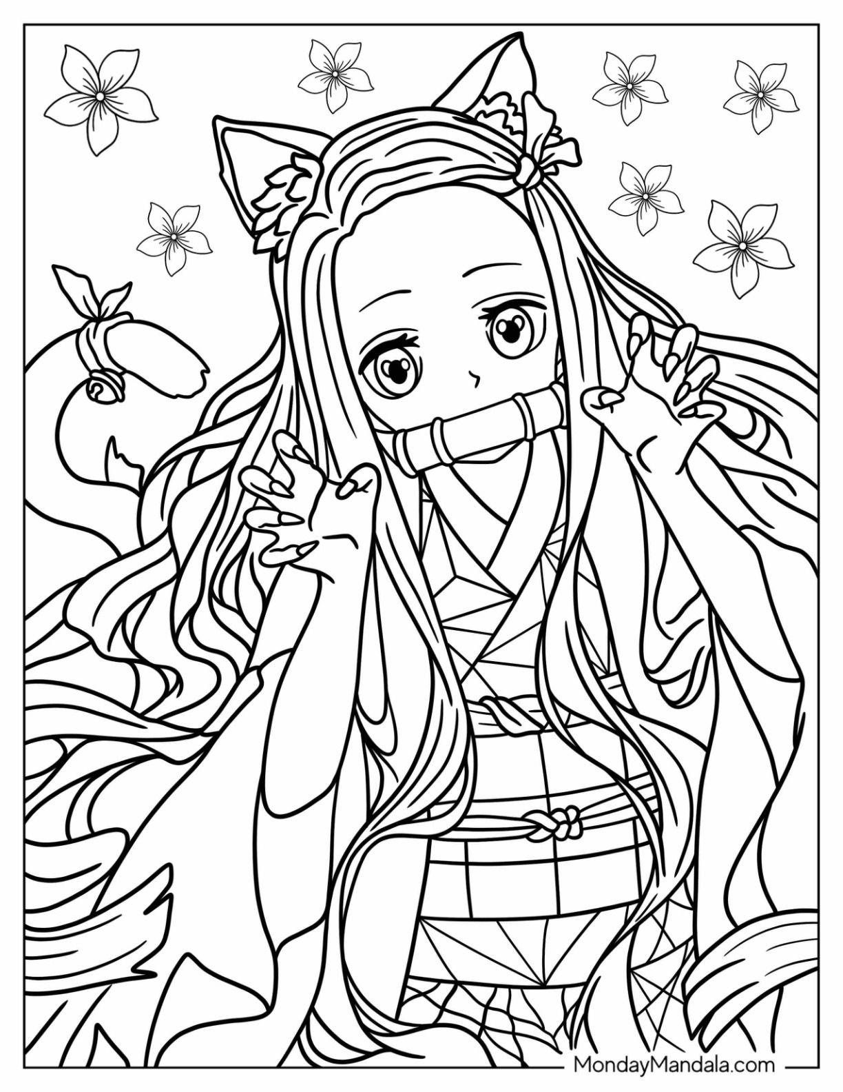 22 Nezuko Coloring Pages Free PDF Printables Ideas Anime Coloring Pages Demon Slayer Nezuko Nezuko Coloring Book Nezuko Demon Form Coloring Page