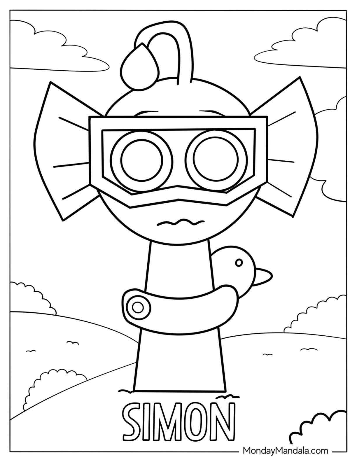 sprunki coloring page