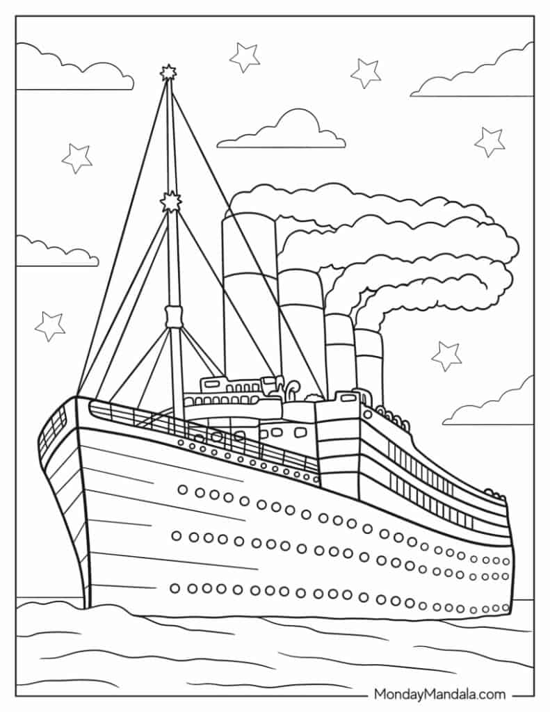 22 Titanic Coloring Pages Free PDF Printables 
