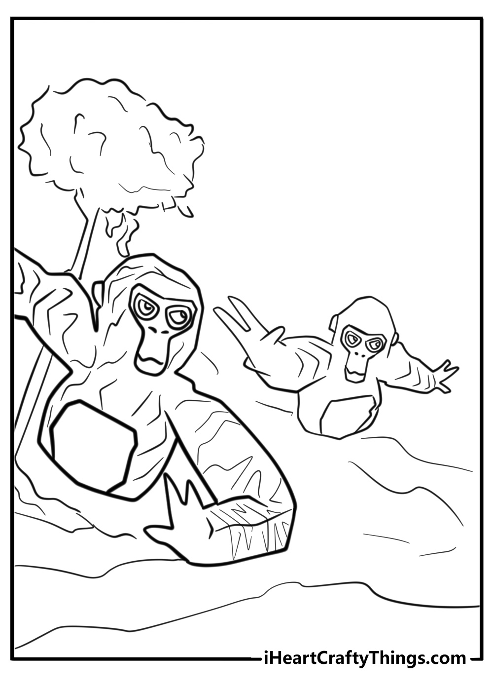 gorilla tag coloring pages