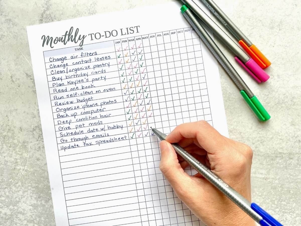 23 Things To Add To Your Monthly To Do List Free Printable Checklist 23 Things To Add To Your Monthly To Do List Free Printable Checklist