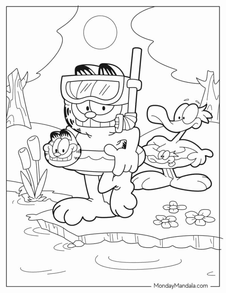 garfield coloring pages
