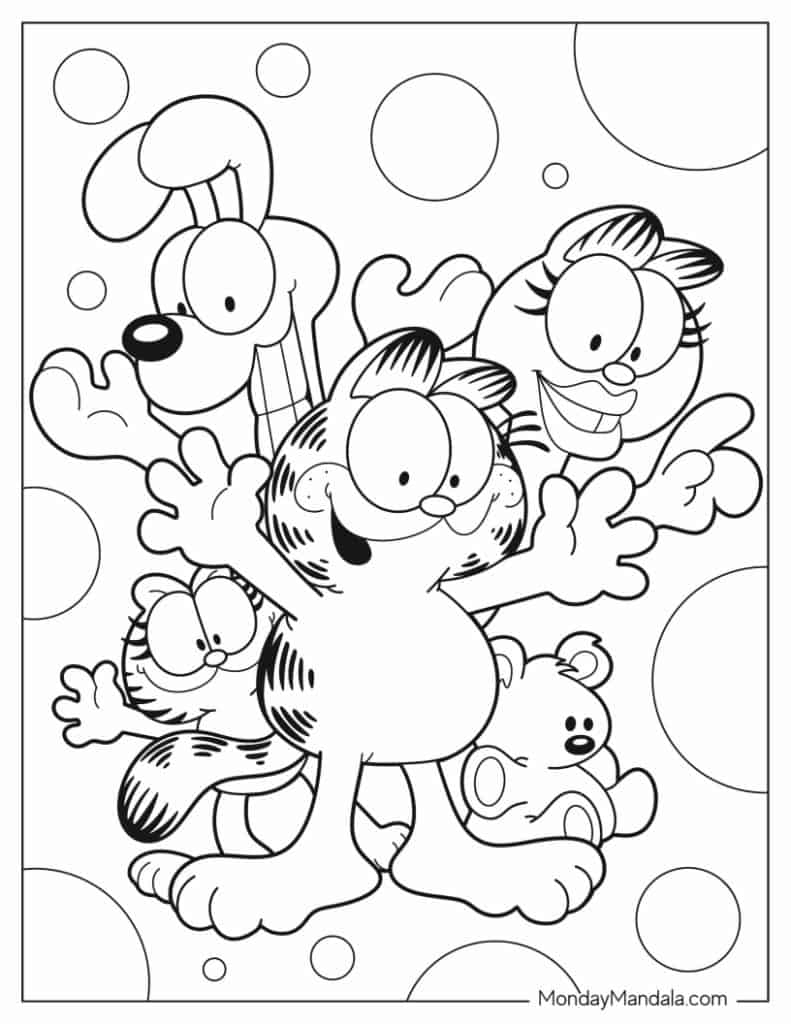 24 Garfield Coloring Pages Free PDF Printables 