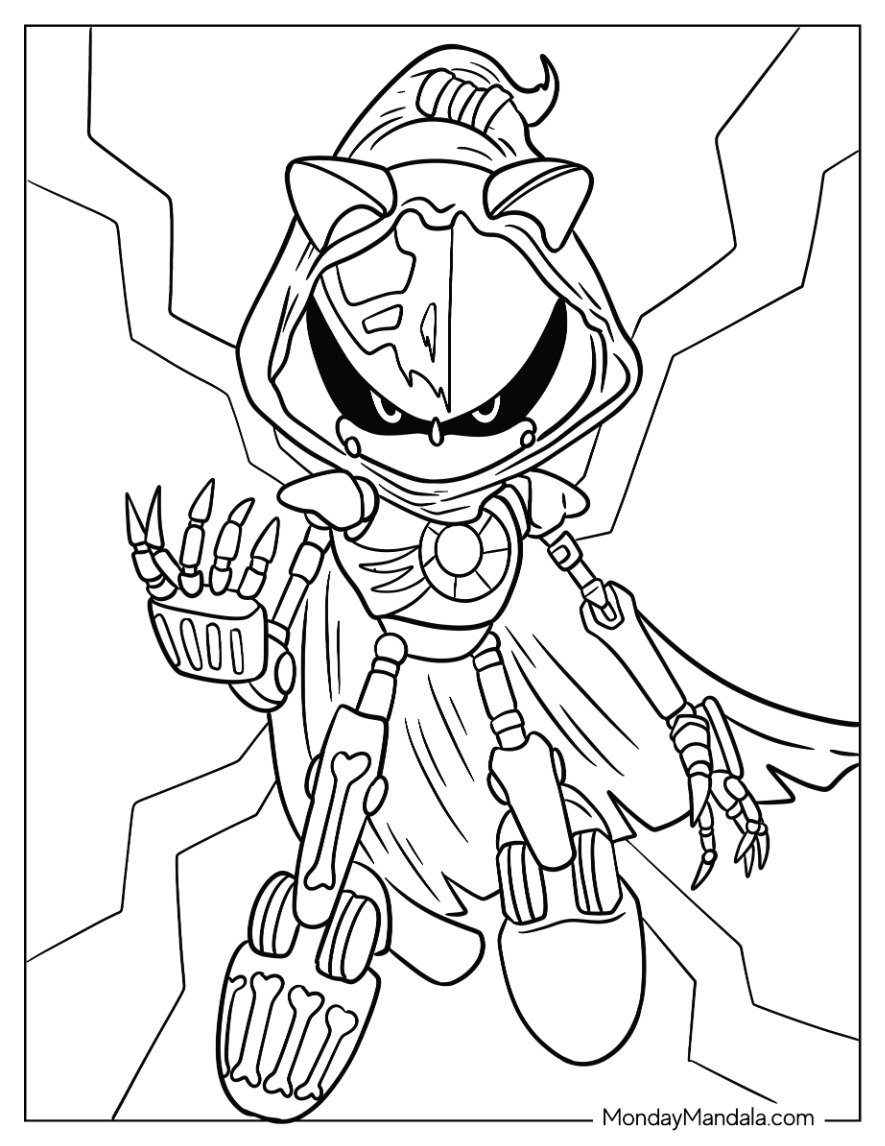 24 Metal Sonic Coloring Pages Free PDF Printables 