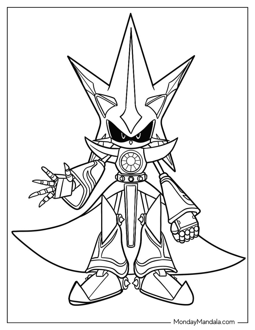 24 Metal Sonic Coloring Pages Free PDF Printables 