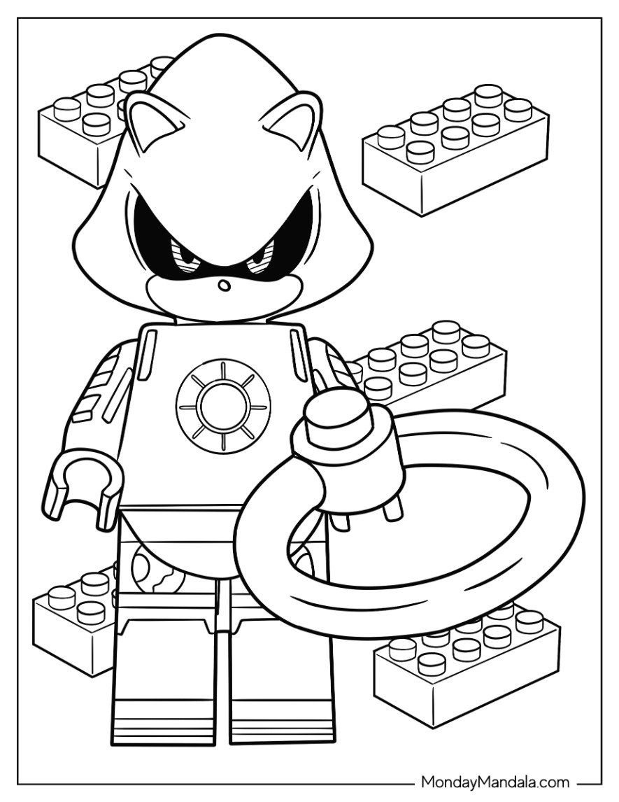 24 Metal Sonic Coloring Pages Free PDF Printables 