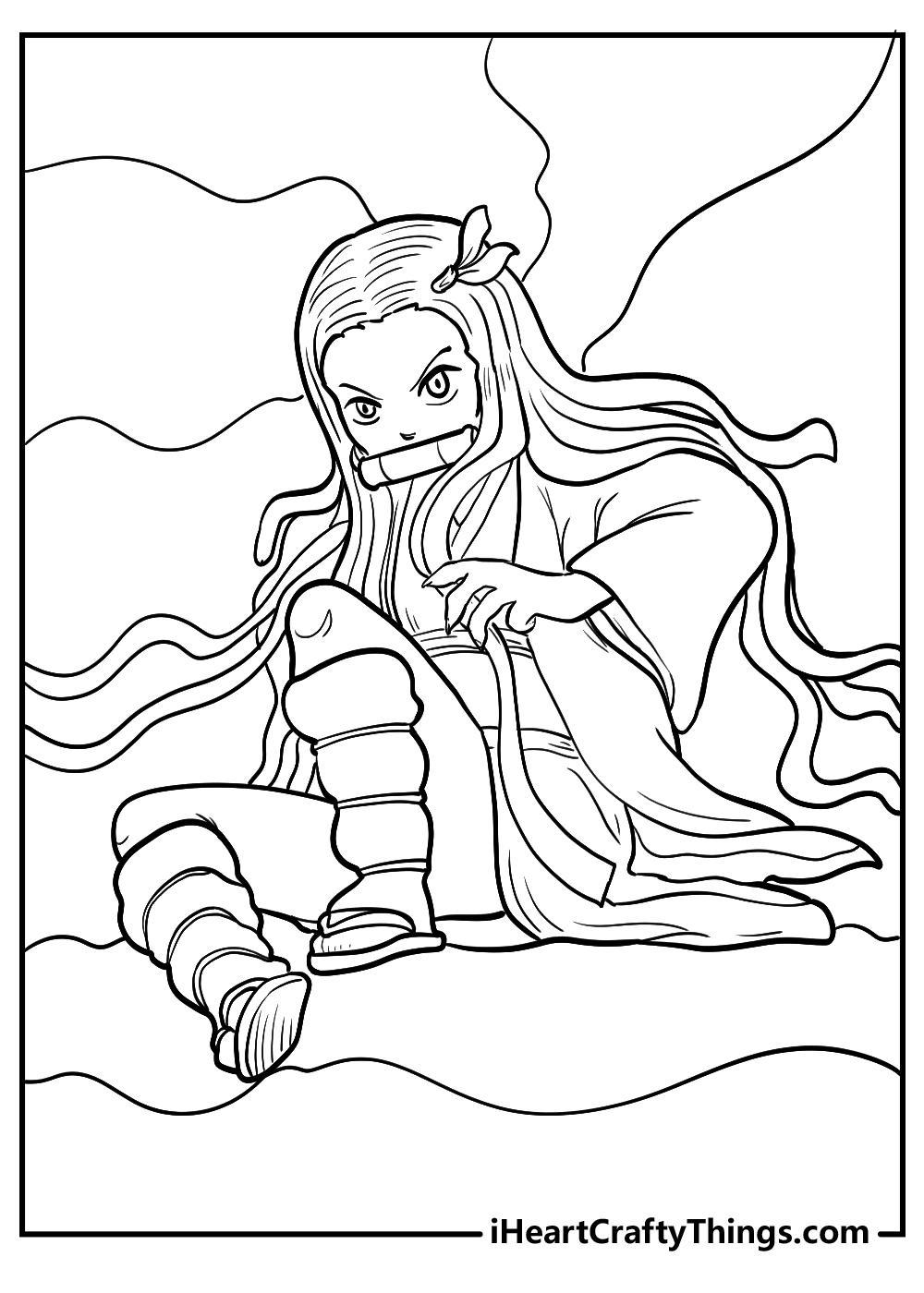 nezuko coloring pages