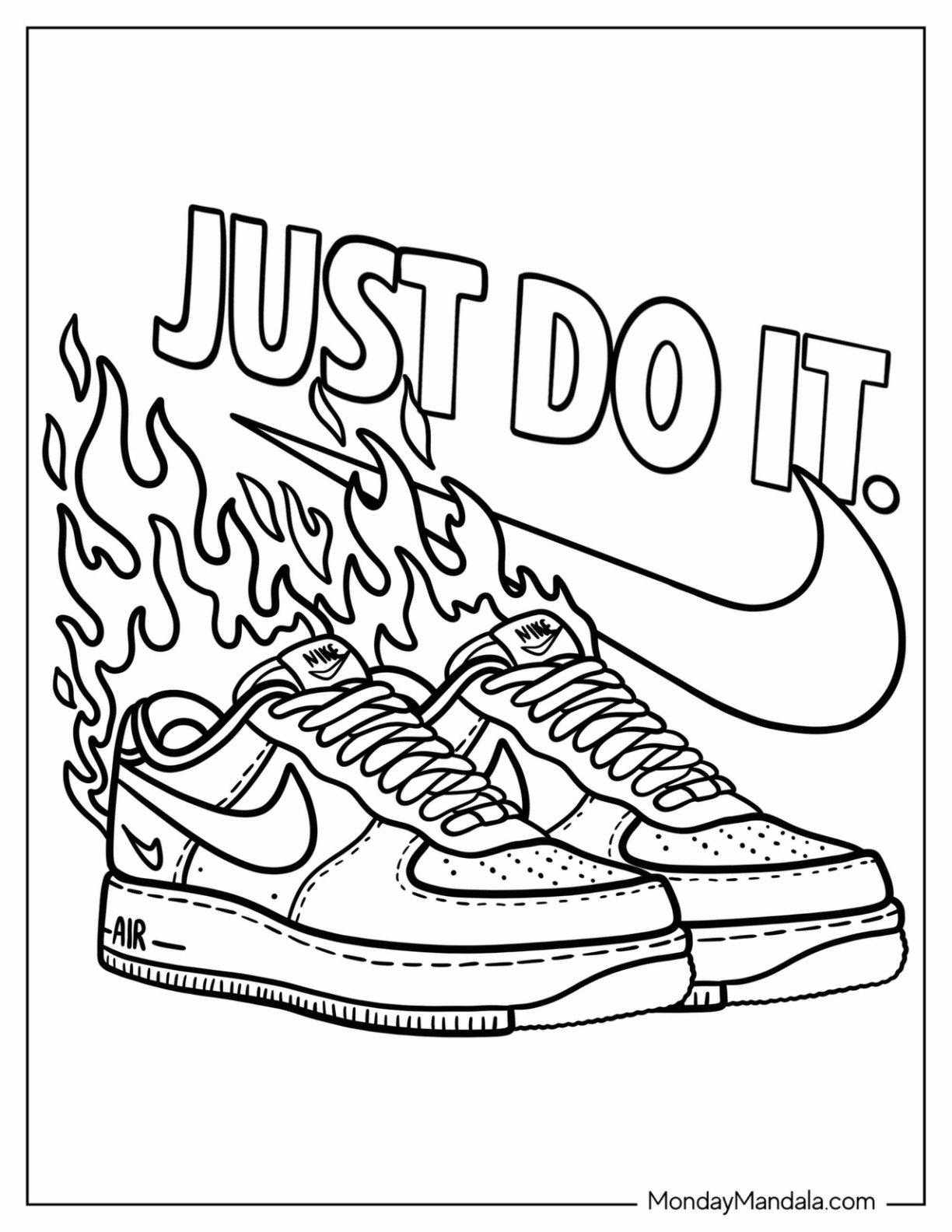 24 Nike Coloring Pages Free PDF Printables 