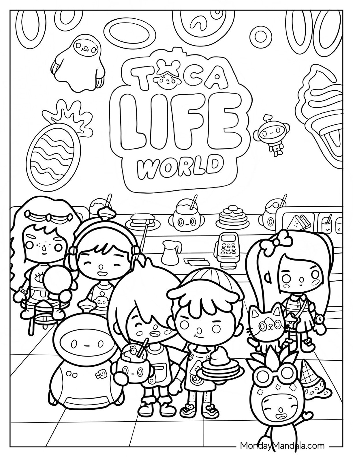 toca boca coloring pages toca boca coloring pages