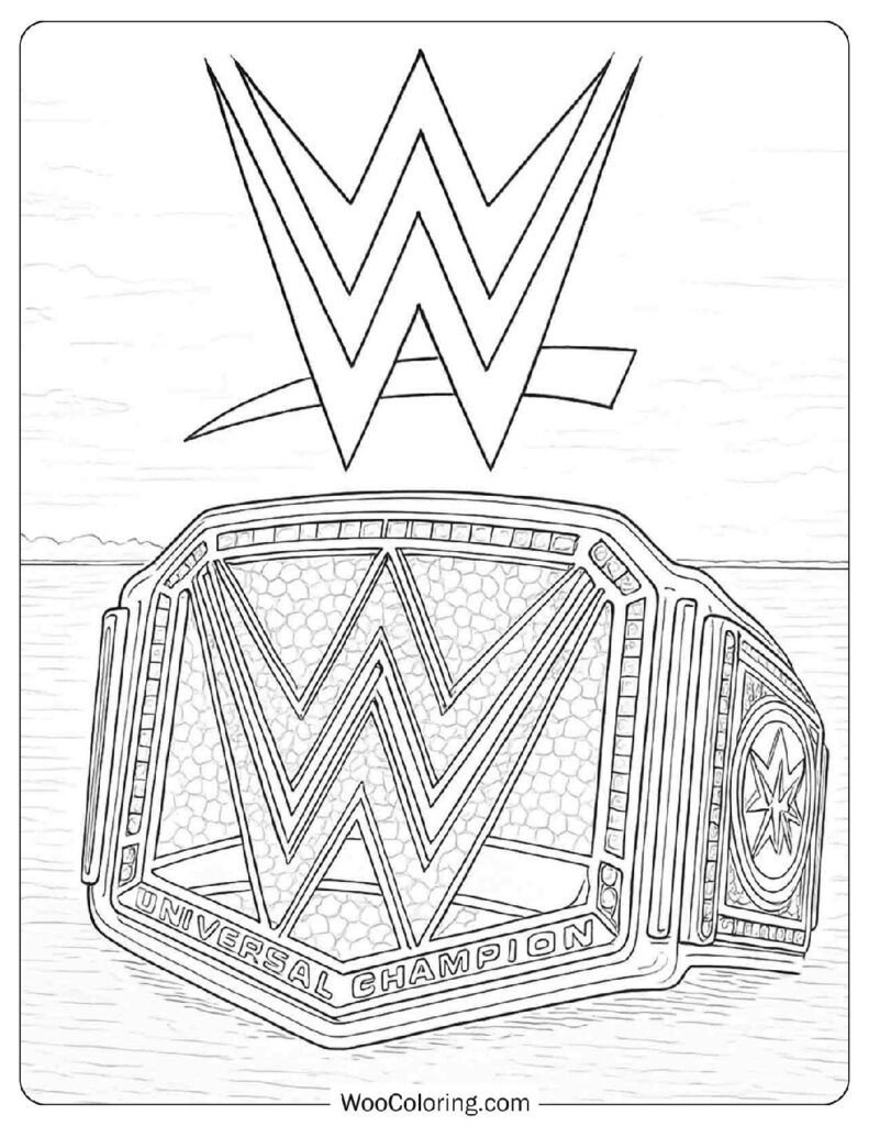 24 WWE Wrestling Coloring Pages Free PDF To Print Woo Coloring