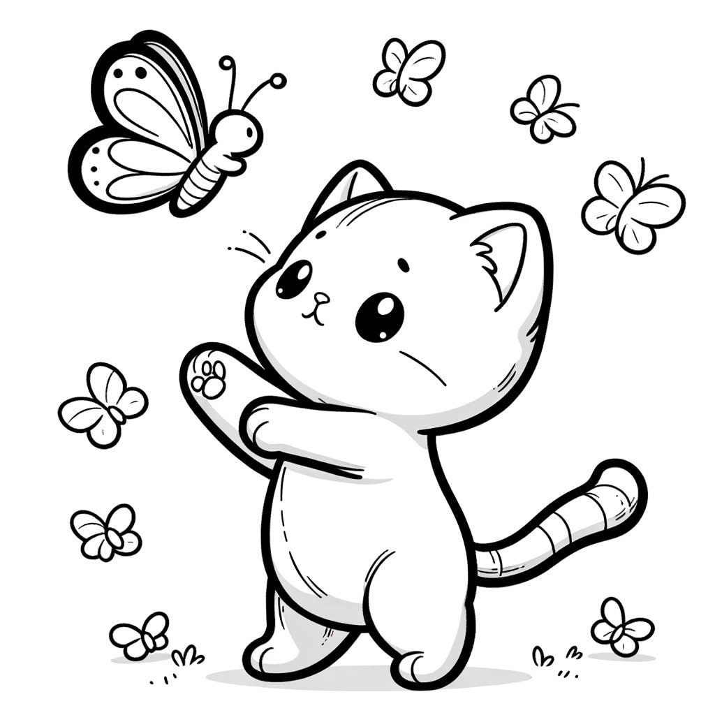 25 Cute Kitten Coloring Pages Cute Cat Coloring Pages Cat Coloring Pack Etsy