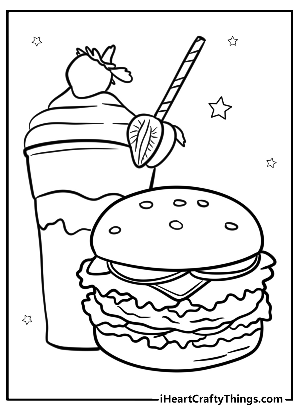 25 Hamburger Coloring Pages Easy Free Printable PDFs 